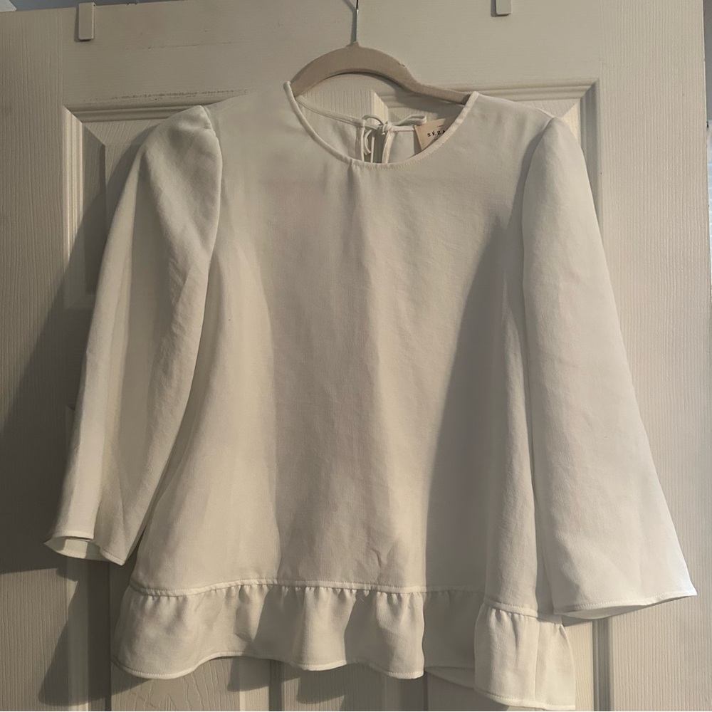Sezane Debbie Blouse Écru. - Size 36